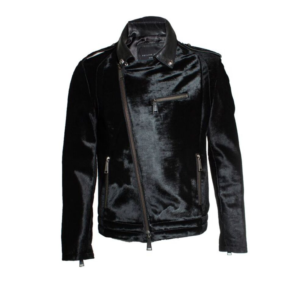 Philipp Plein Ponyskin zipper jacket